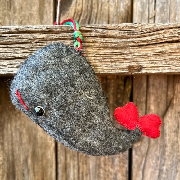 Vintage Americana Christmas Ornaments Handmade Goose, Whale, and Sheep - Picture 4 of 9